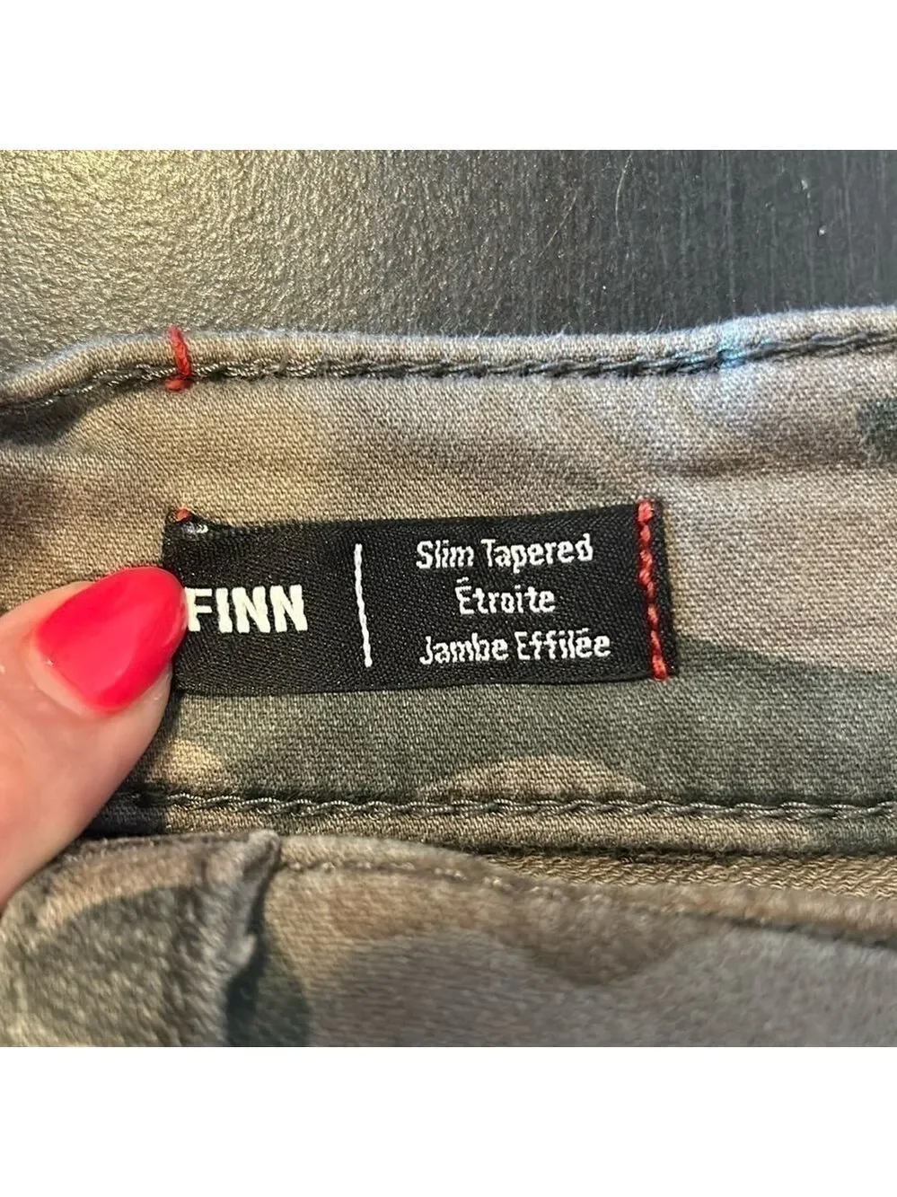 True Religion Men's Army Green Camo Finn Slim Tapered Adjustable Waist Jeans 29